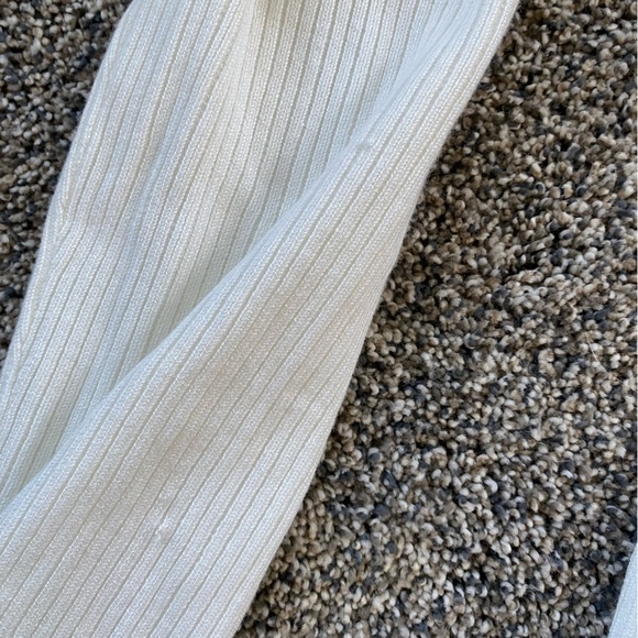 Cable & Gauge Cream Ribbed Cardigan - Picture 3 of 4